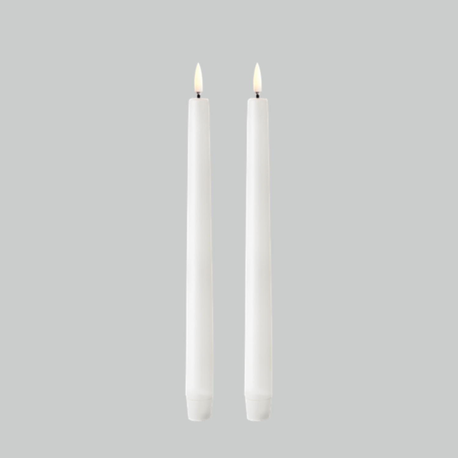 Classic Taper Candle 12.6" Tall (2 Pack) - Nordic White