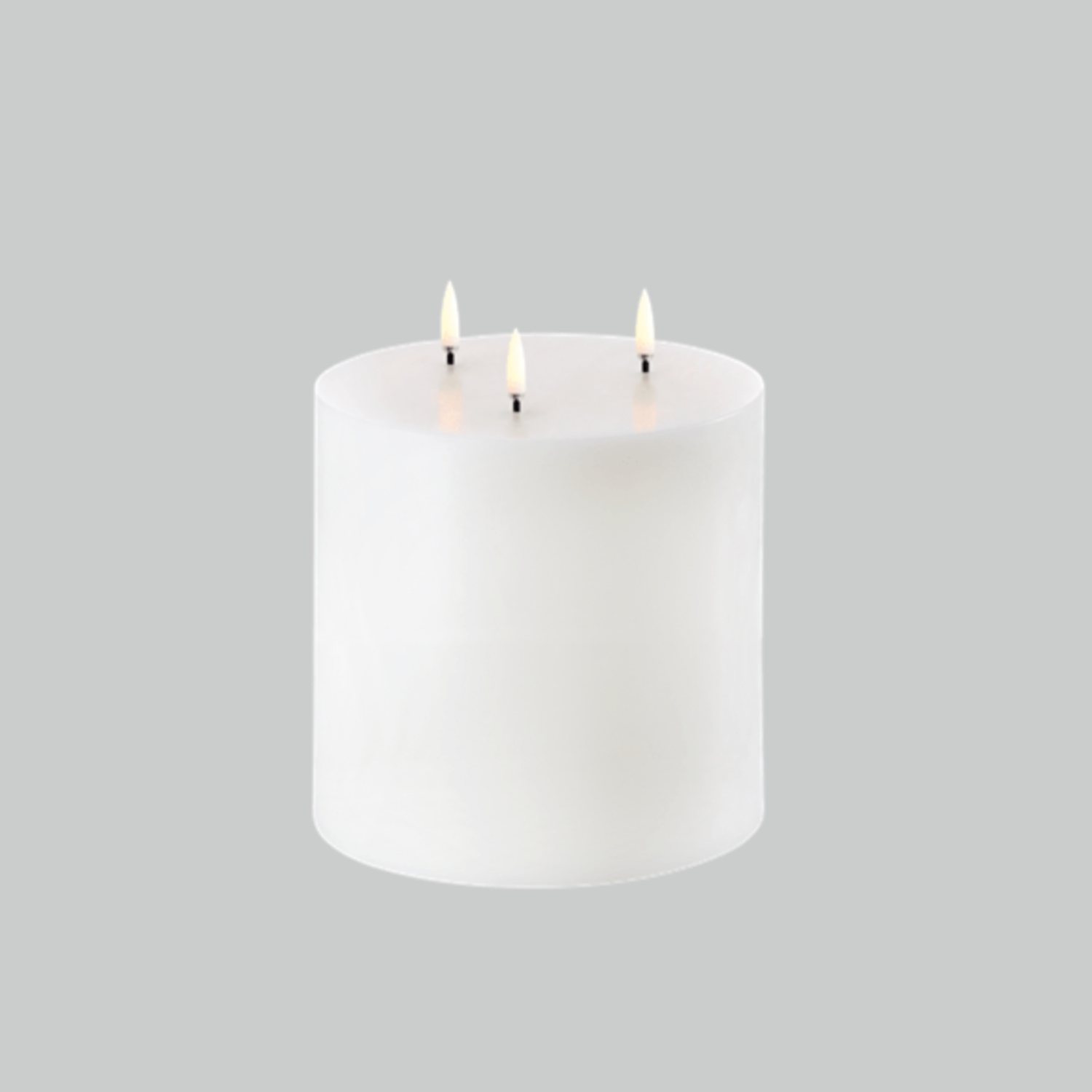 LED Triple Flame Pillar Candle 6" x 6"