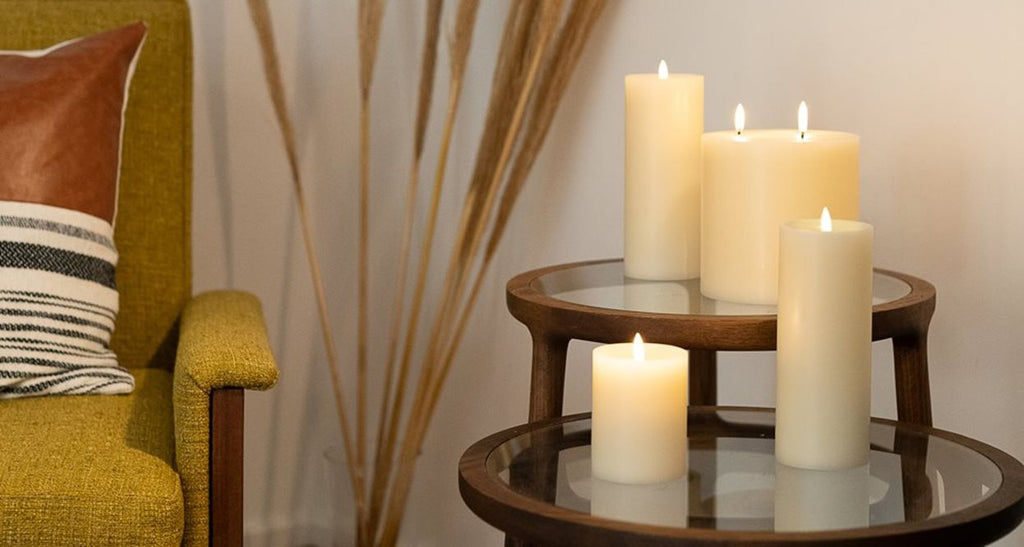 Triple Flame Pillar Candle