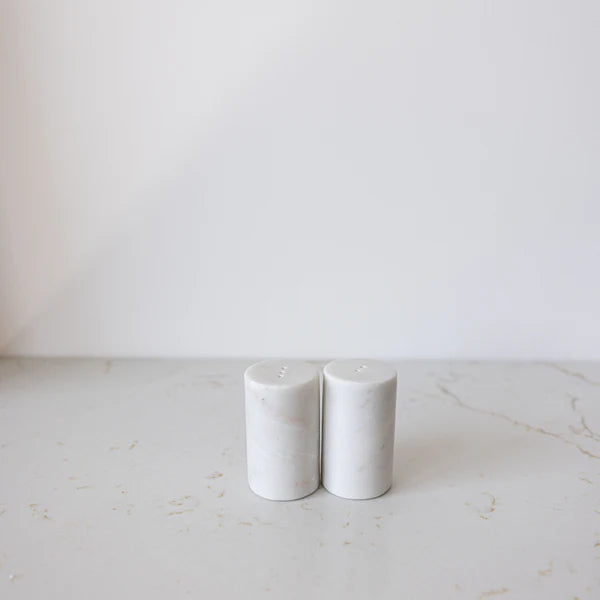 White Marble Salt & Pepper Shakers